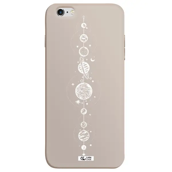 Solar System Line Art Apple iPhone 6 plus Silicone Stone Case