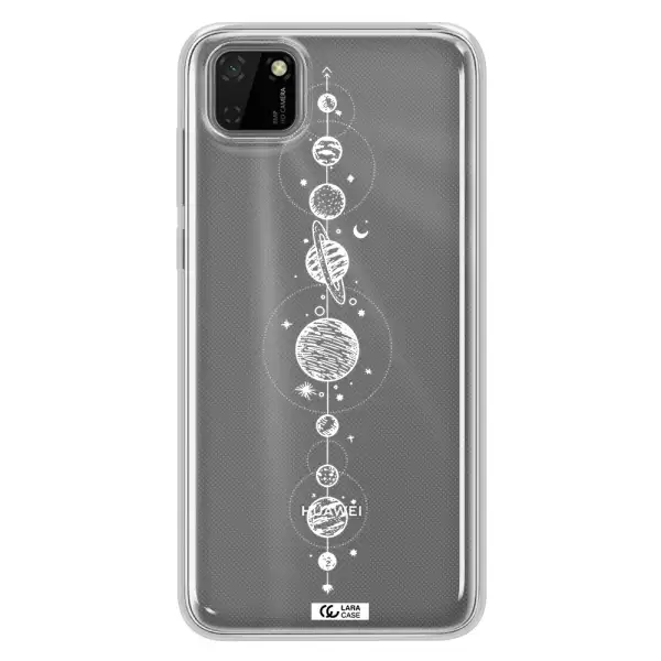 Solar System Line Art Huawei Honor 9S Clear TPU Case