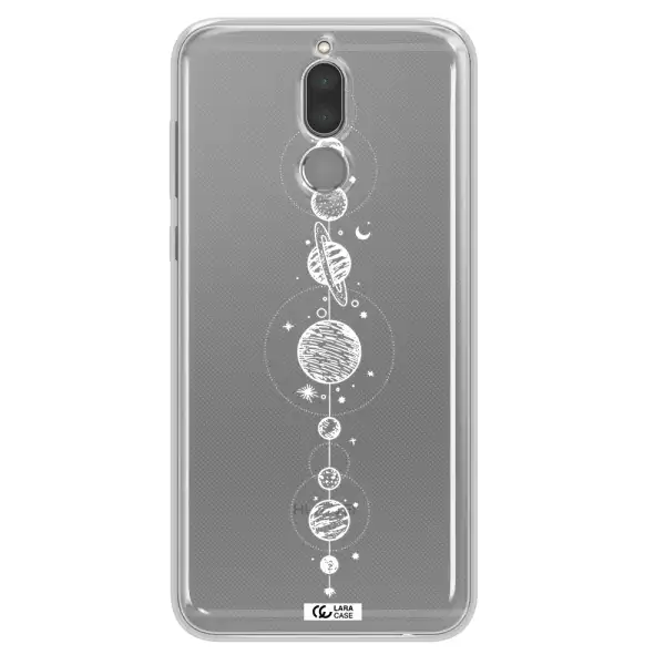 Solar System Line Art Huawei Mate 10 Lite Clear TPU Case