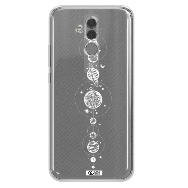 Solar System Line Art Huawei Mate 20 Lite Clear TPU Case