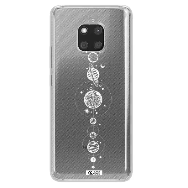 Solar System Line Art Huawei Mate 20 Pro Clear TPU Case