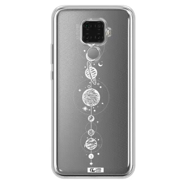 Solar System Line Art Huawei Mate 30 Lite Clear TPU Case