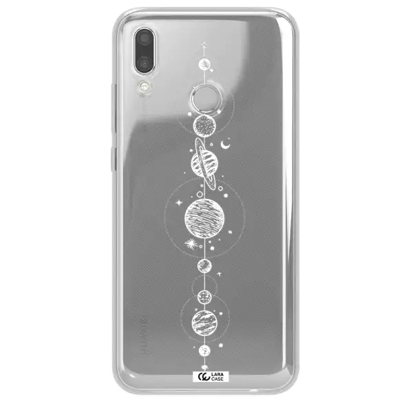 Solar System Line Art Huawei P Smart 2019 Clear TPU Case