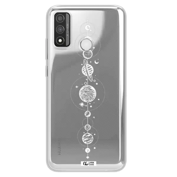 Solar System Line Art Huawei P Smart 2020 Clear TPU Case