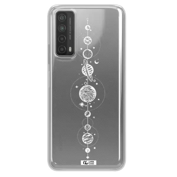 Solar System Line Art Huawei P Smart 2021 Clear TPU Case