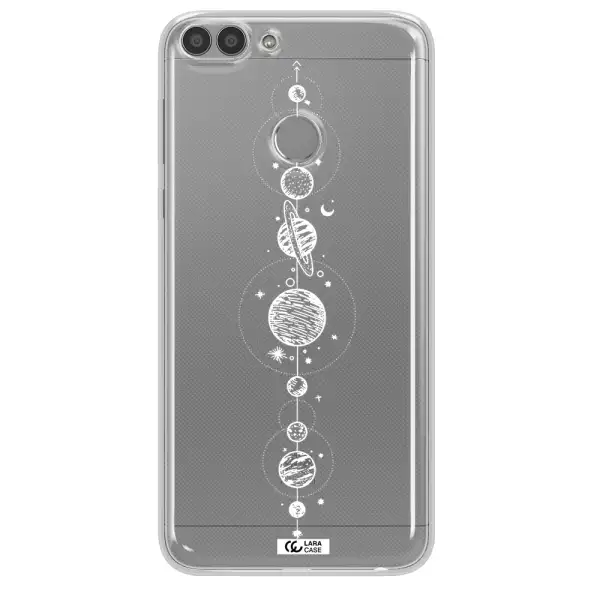 Solar System Line Art Huawei P Smart Clear TPU Case