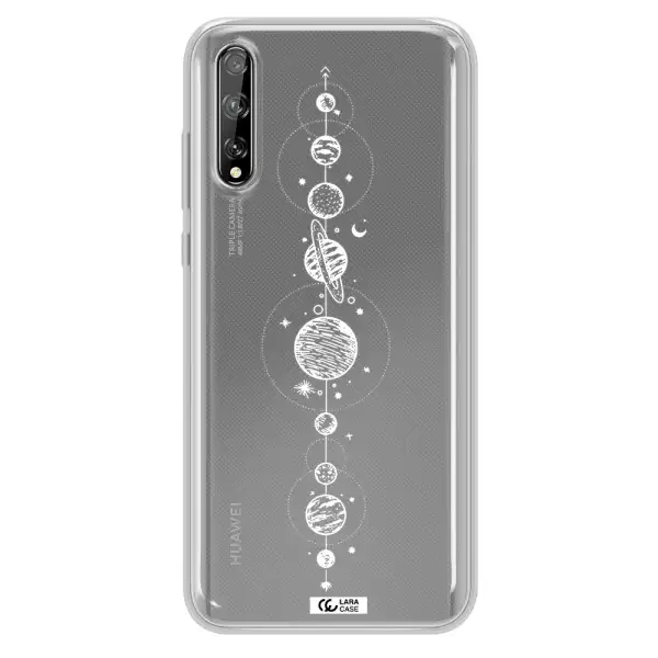 Solar System Line Art Huawei P Smart S Clear TPU Case