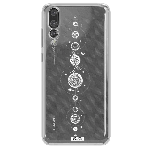 Solar System Line Art Huawei P20 Pro Clear TPU Case