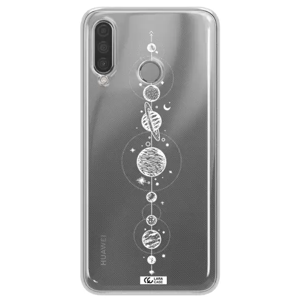 Solar System Line Art Huawei P30 Lite Clear TPU Case