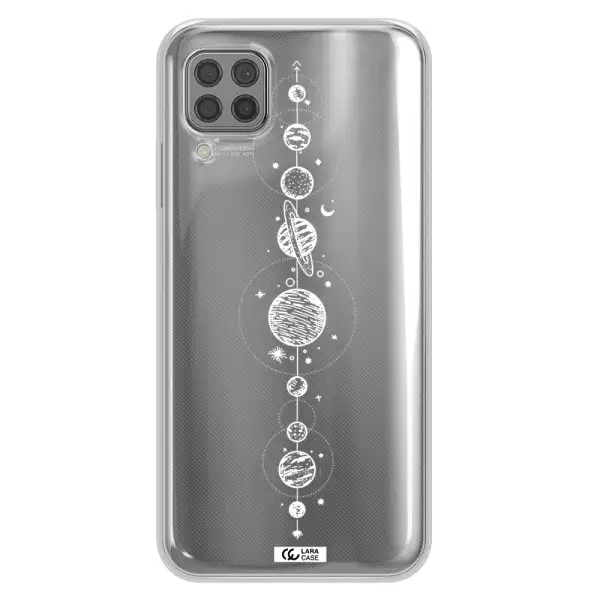 Solar System Line Art Huawei P40 Lite Clear TPU Case