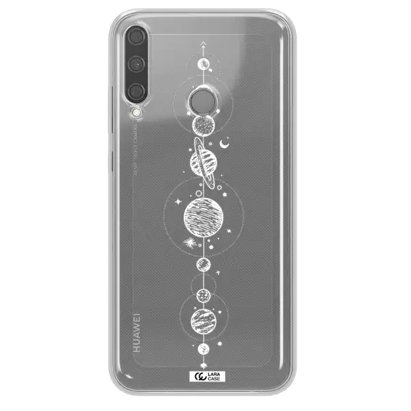 Solar System Line Art Huawei P40 Lite E Clear TPU Case