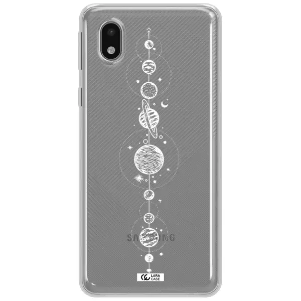 Solar System Line Art Samsung A01 Core Clear Tpu Case