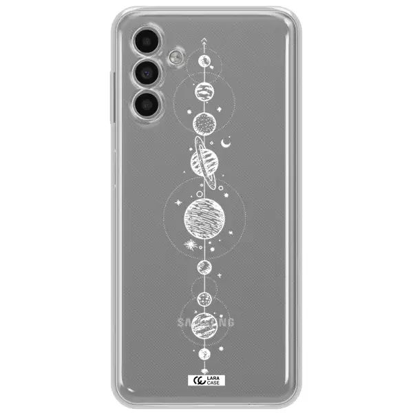 Solar System Line Art Samsung A13 5G Clear Tpu Case