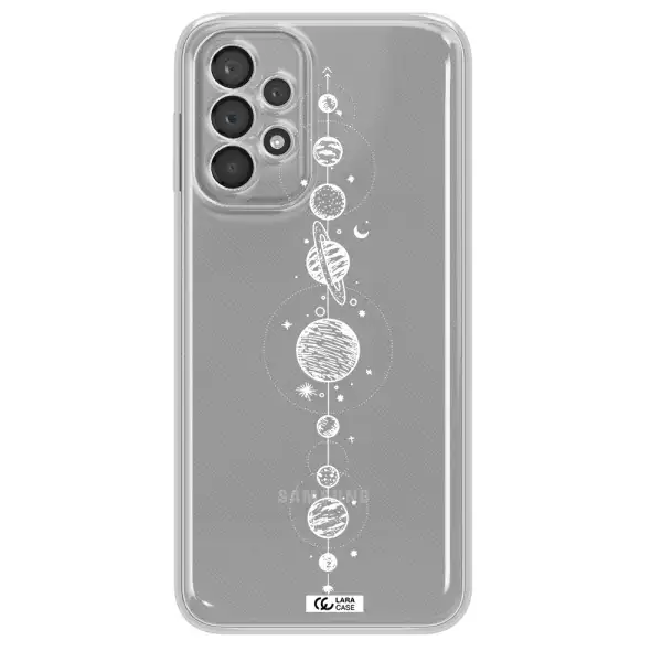 Solar System Line Art Samsung A23 5G Clear Tpu Case