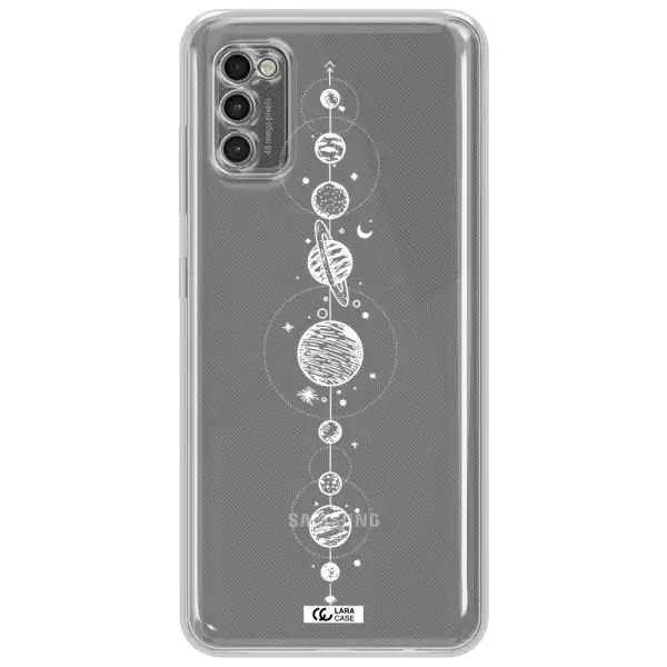 Solar System Line Art Samsung A41 Clear Tpu Case