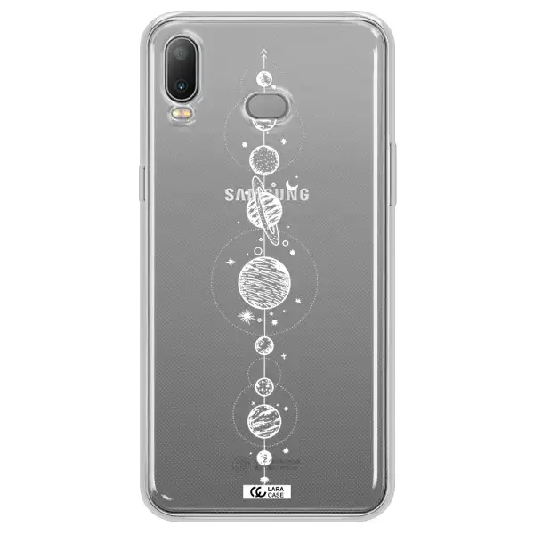 Solar System Line Art Samsung A6S Clear TPU Case