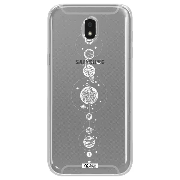 Solar System Line Art Samsung J5 2017 Clear TPU Case