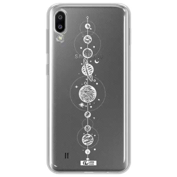 Solar System Line Art Samsung M10 Clear TPU Case