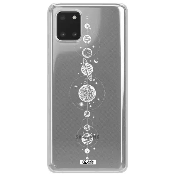 Solar System Line Art Samsung Note 10 Lite Clear TPU Case