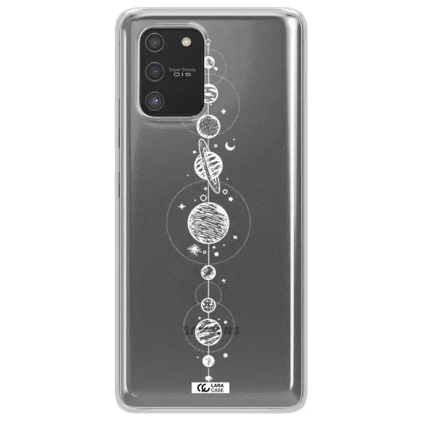 Solar System Line Art Samsung S10 Lite Clear TPU Case