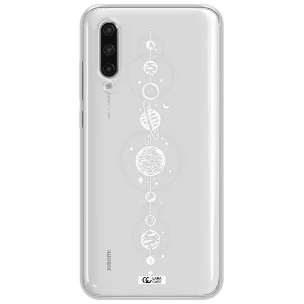 Solar System Line Art Xiaomi Mi 9 Lite Clear Tpu Case