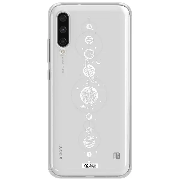 Solar System Line Art Xiaomi Mi A3 Clear Tpu Case