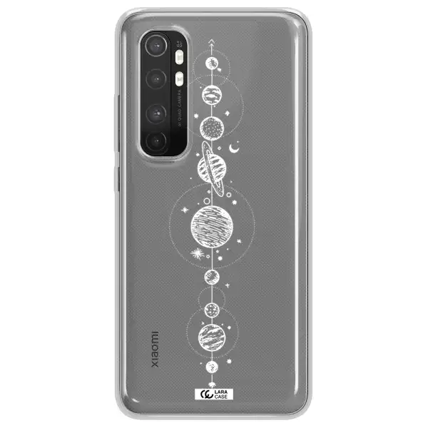 Solar System Line Art Xiaomi Mi Note 10 Lite Clear TPU Case