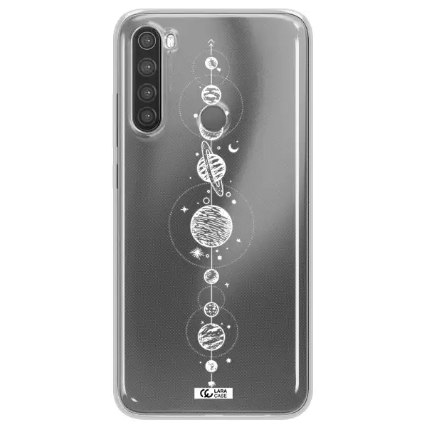 Solar System Line Art Xiaomi Note 8 Clear TPU Case
