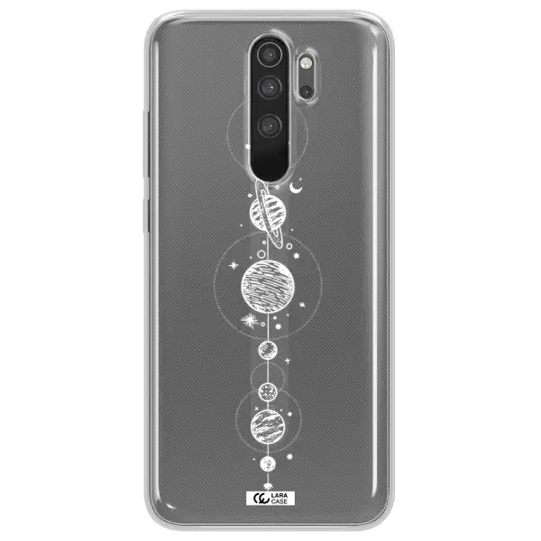 Solar System Line Art Xiaomi Note 8 Pro Clear TPU Case