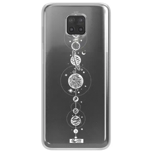 Solar System Line Art Xiaomi Note 9 Pro Clear TPU Case