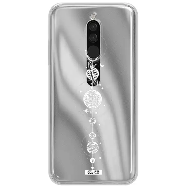 Solar System Line Art Xiaomi Redmi 8 Clear Tpu Case