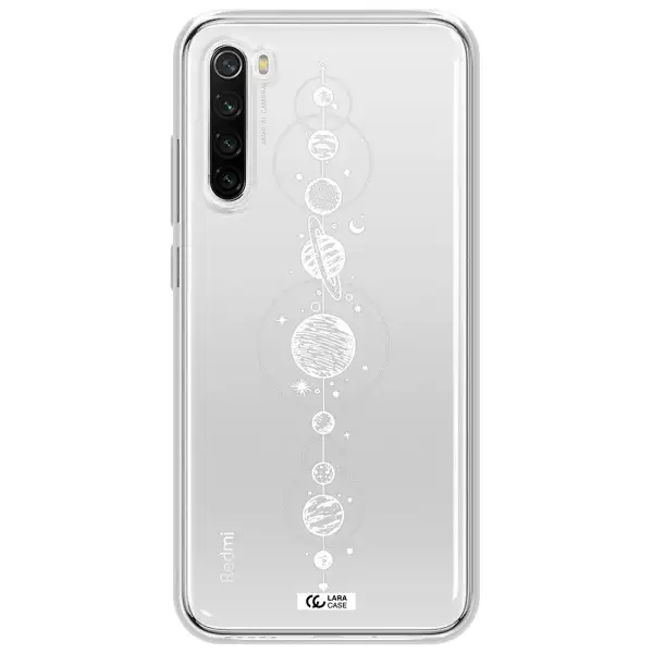 Solar System Line Art Xiaomi Redmi Note 8T Clear Tpu Case