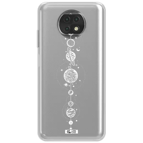 Solar System Line Art Xiaomi Redmi Note 9T Clear Tpu Case