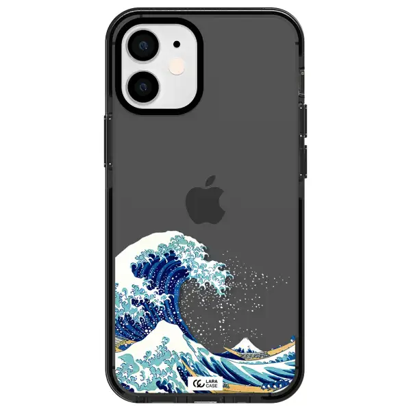 Great Wave Apple iPhone 12 mini impact Smoke Black Case