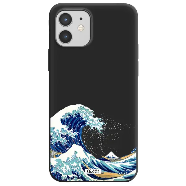 Great Wave Apple iPhone 12 Silicone black Case