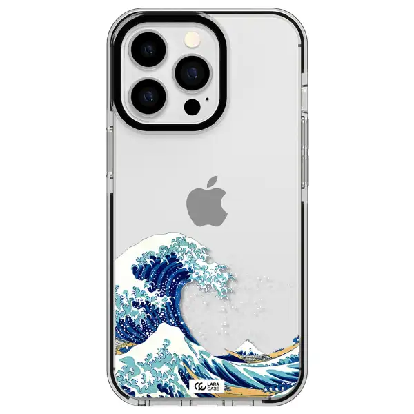 Great Wave Apple iPhone 13 Pro impact black border Case