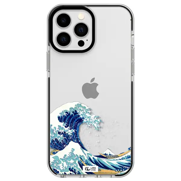 Great Wave Apple iPhone 13 Pro Max impact black border Case