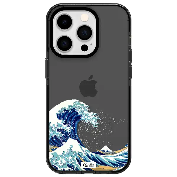 Great Wave Apple iPhone 14 pro impact Smoke Black Case