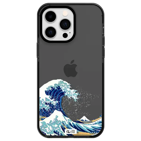 Great Wave Apple iPhone 14 pro max impact Smoke Black Case