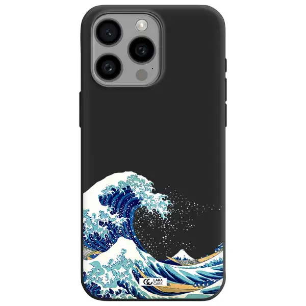 Great Wave Apple Iphone 15 Pro max Silicone black Case