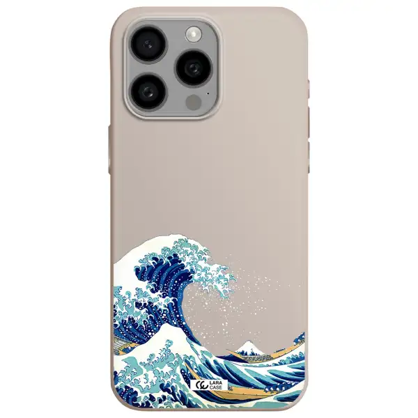 Great Wave Apple Iphone 15 Pro max Silicone Stone Case