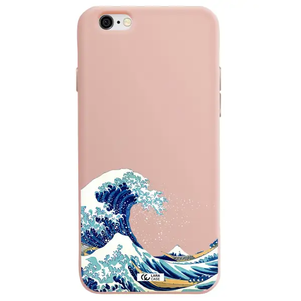 Great Wave Apple iPhone 6 Silicone pastel pink Case