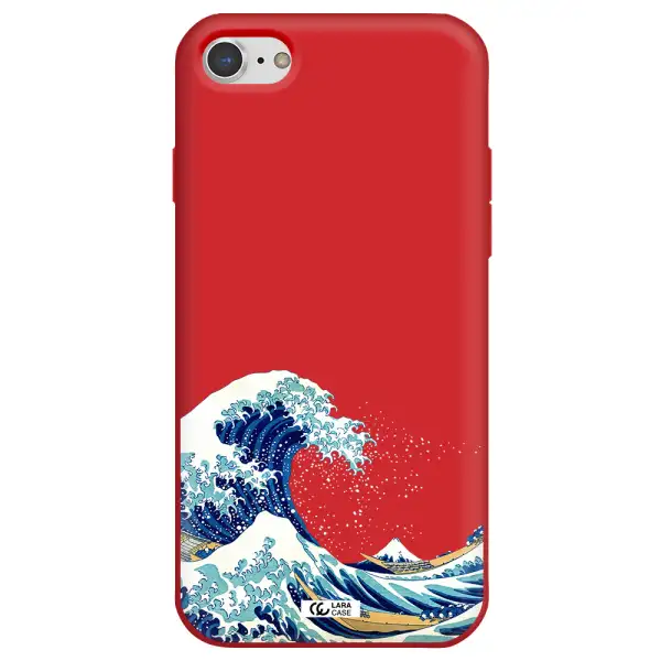Great Wave Apple iPhone 8 Silicone Imperial Red Case