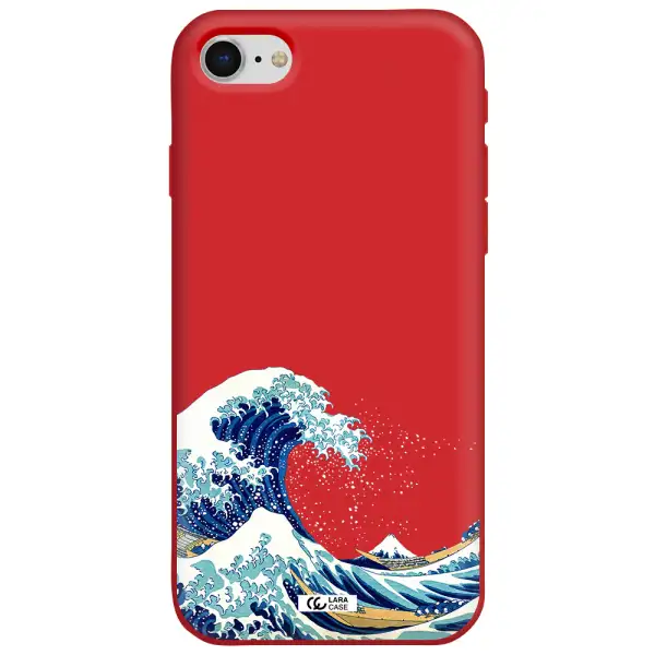 Great Wave Apple iPhone se 2020 Silicone Imperial Red Case