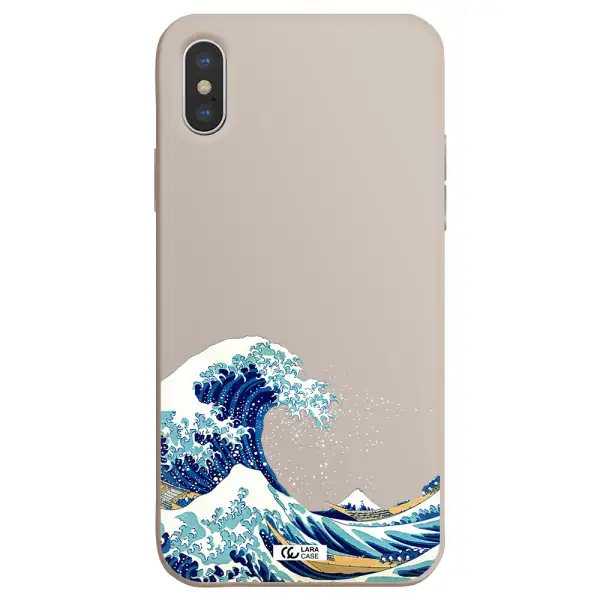 Great Wave Apple iPhone X Silicone Stone Case