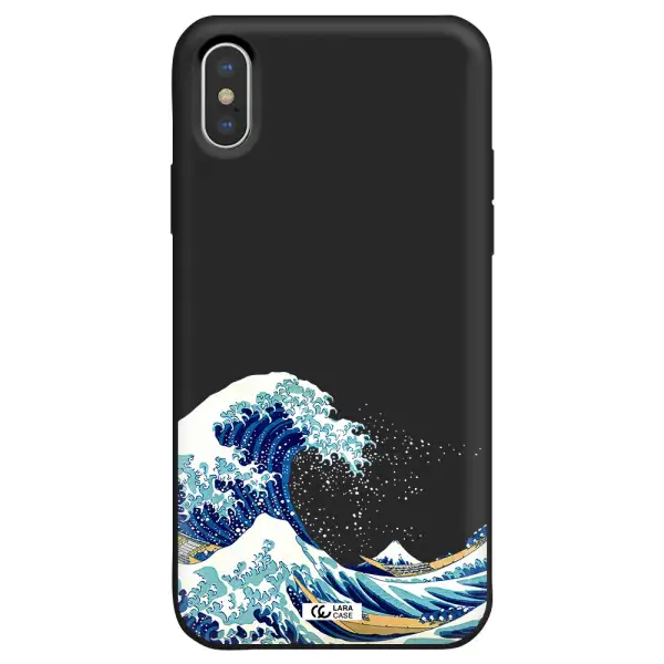 Great Wave Apple iPhone XS Silicone black Case