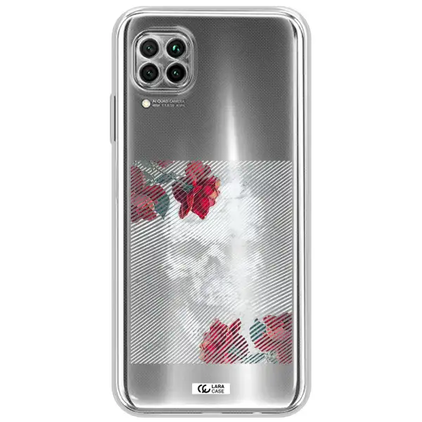 Rose And Skull Pattern Line Huawei Nova 7I Clear Tpu Case