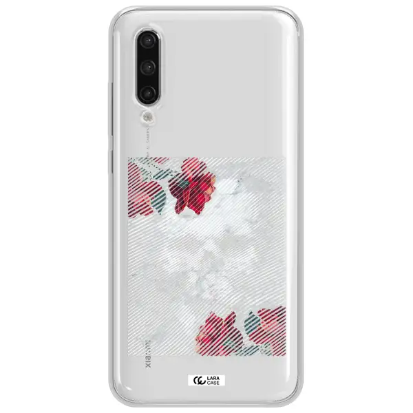 Rose And Skull Pattern Line Xiaomi Mi 9 Lite Clear Tpu Case