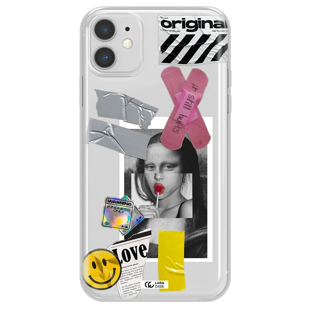 Mona Lisa Street Style Apple iPhone 11 Clear TPU Case