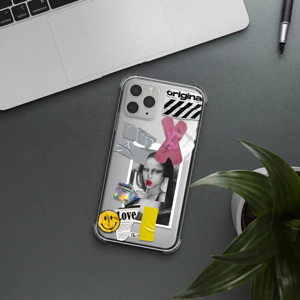 Mona Lisa Street Style Apple iPhone 11 pro Clear PC Case